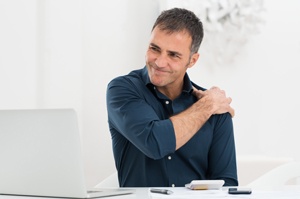 chiropractic correction of bad posture at work or driving, sitting, standing