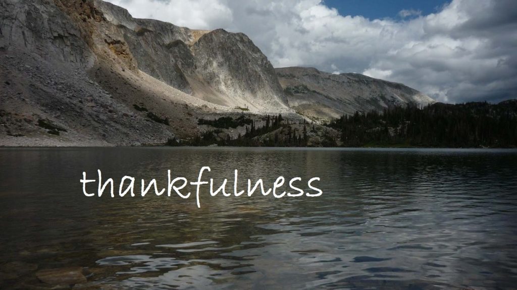 mountain and lake, thankfulness